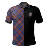 Clan Chisholm Hunting Modern Tartan Polo Shirt Half of Me - Cross Style TO41 Chisholm Hunting Modern Tartan Tartan Polo